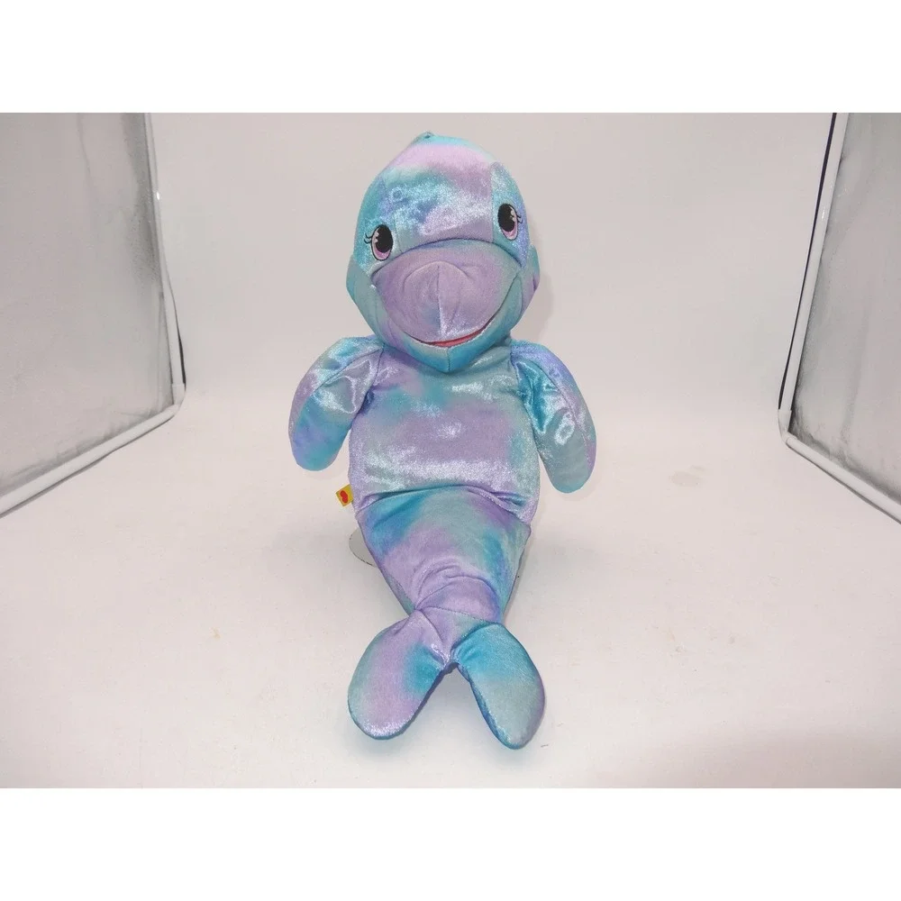 Build A Bear Workshop 2014 Sea Splash Dolphin Puppet Stuffed Animal‎ Blue Purple
